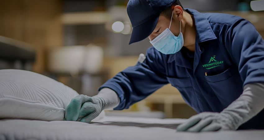 Vệ sinh nệm, giặt topper tại nhà dễ dàng với dịch vụ chuyên nghiệp của Vesinhtoday