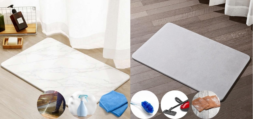 Cần chuẩn bị đầy đủ các dụng cụ trước khi vệ sinh thảm đá tại nhà