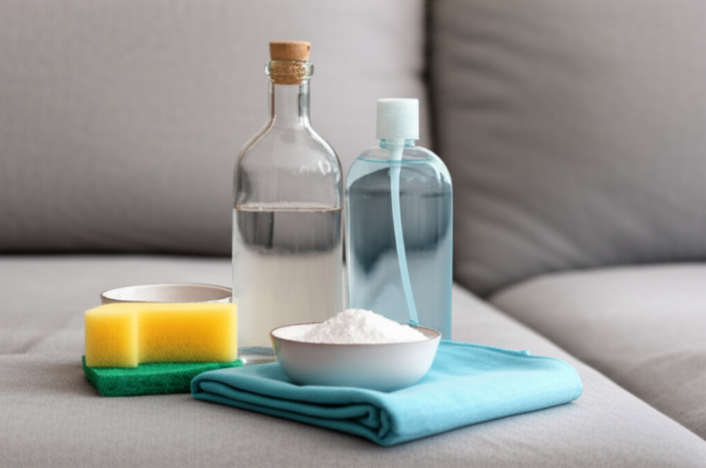 Các phương pháp xử lý mốc tại nhà bao gồm dùng giấm trắng, baking soda, cồn y tế hoặc dung dịch chuyên dụng.