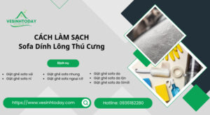 CÁCH LÀM SẠCH
Sofa Dính Lông Thú Cưng