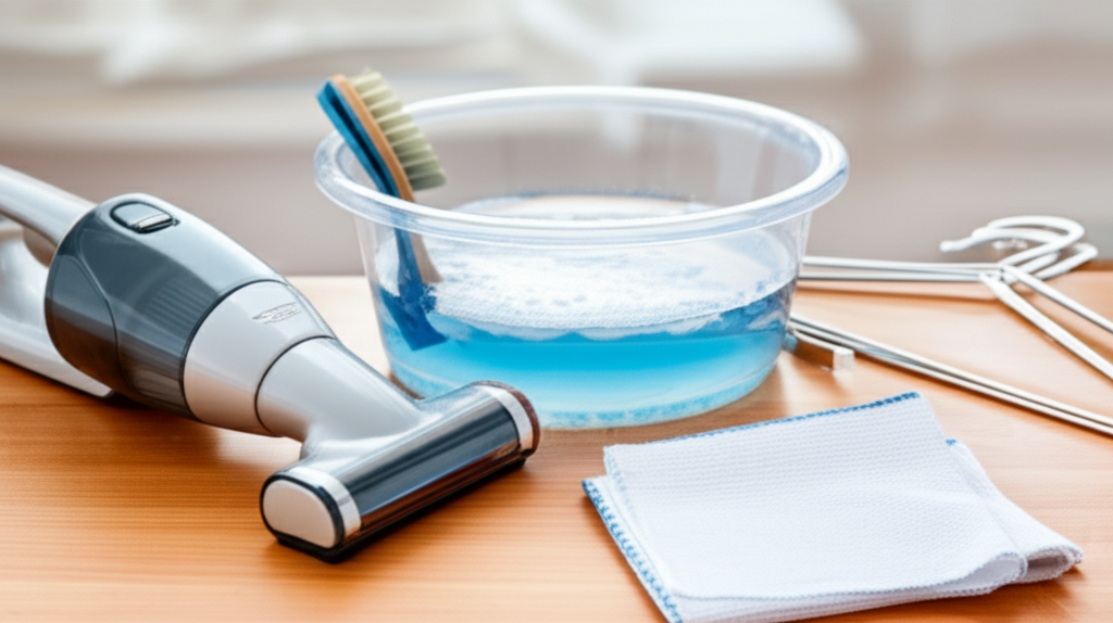 Chuẩn bị đầy đủ dụng cụ cần thiết giúp quá trình giặt rèm cửa tại nhà thuận tiện và hiệu quả.