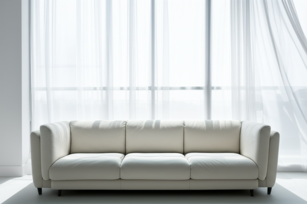 Phơi ghế sofa nỉ dưới ánh nắng nhẹ và mở cửa sổ để không khí lưu thông giúp diệt khuẩn và làm khô tự nhiên.