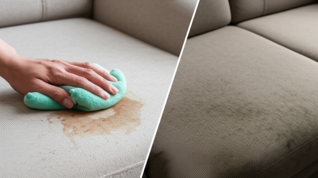Tránh những lỗi thường gặp khi tự vệ sinh ghế sofa.