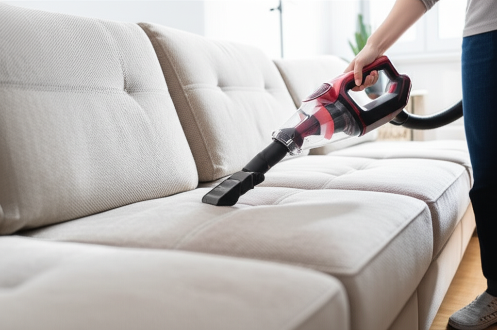 Vệ sinh ghế sofa định kỳ giúp loại bỏ bụi bẩn và ngăn ngừa nấm mốc.