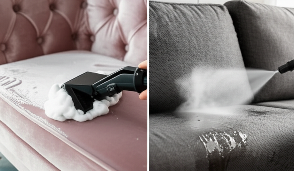 Bảng so sánh chi tiết ưu và nhược điểm của giặt sofa khô và giặt sofa ướt giúp bạn dễ dàng lựa chọn.