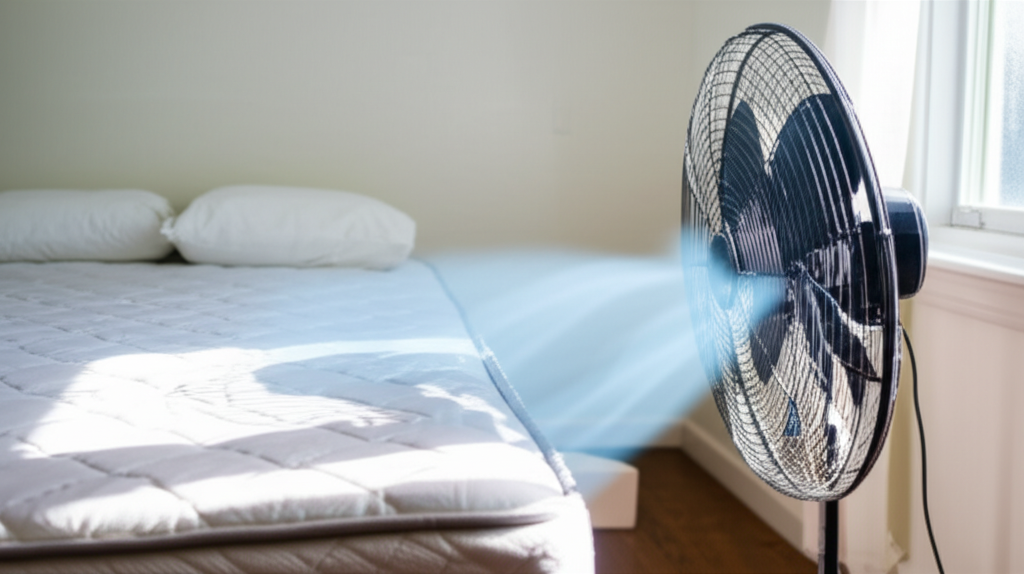 Khử mùi và làm khô nệm hoàn toàn sau khi giặt là bước quan trọng để tránh ẩm mốc.