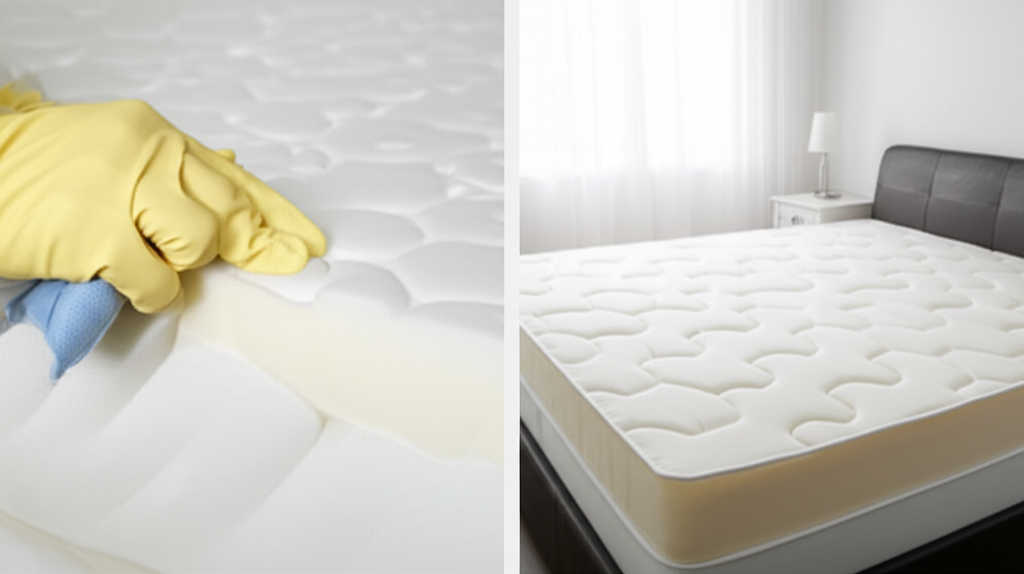 Luôn kiểm tra dung dịch làm sạch và đảm bảo nệm khô hoàn toàn khi giặt nệm mousse.