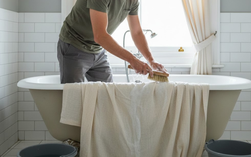 Ưu nhược điểm khi giặt rèm vải bằng tay