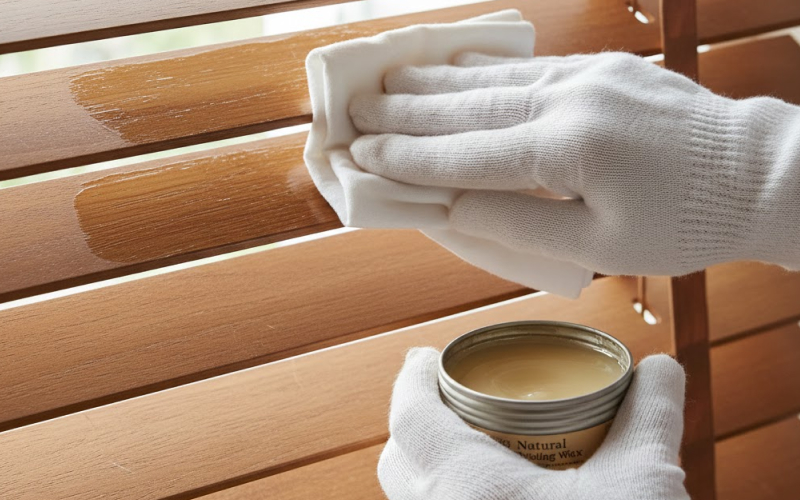 Tác động của sáp dưỡng đến thẩm mỹ và độ bền rèm gỗ