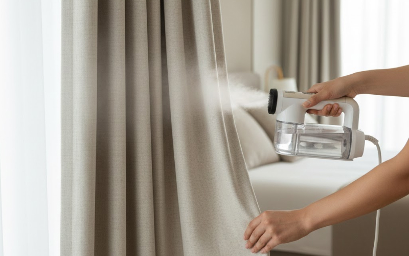 Những điểm chính khi sử dụng bàn là hơi nước cầm tay để làm phẳng rèm