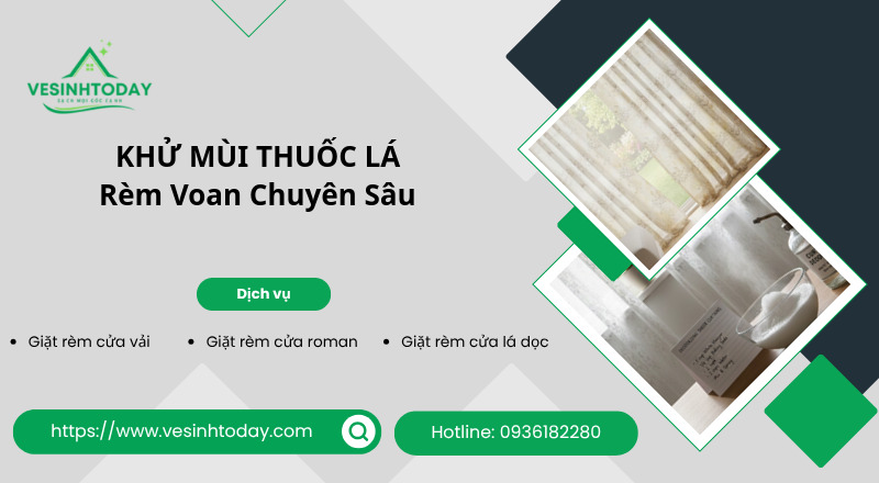 KHỬ MÙI THUỐC LÁ Rèm Voan Chuyên Sâu