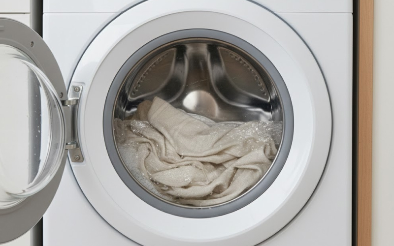 Giặt rèm Roman bằng máy giặt