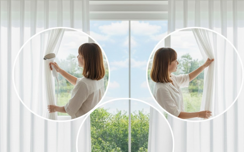 Mẹo bảo quản rèm cửa luôn như mới sau khi giặt
