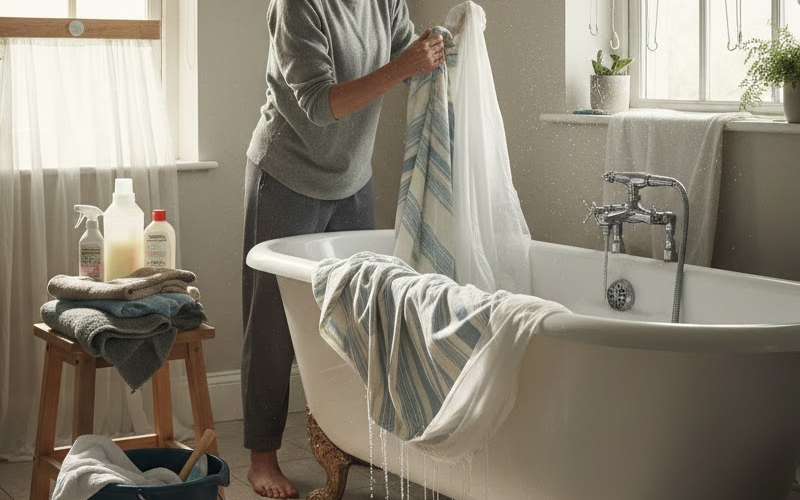 Cách giặt rèm cửa tại nhà an toàn