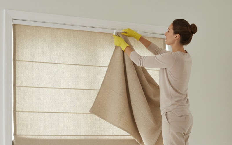 Quy trình tháo lắp rèm Roman đúng kỹ thuật
