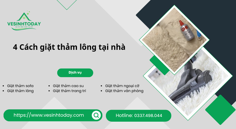 4 Cách giặt thảm lông tại nhà