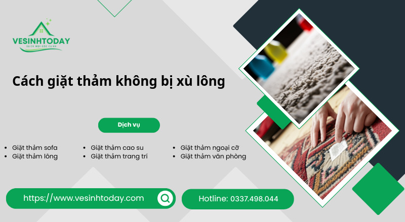 Cách giặt thảm không bị xù lông