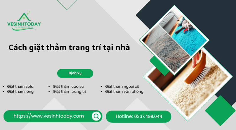 Cách giặt thảm trang trí tại nhà
