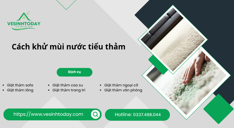 Cách khử mùi nước tiểu thảm