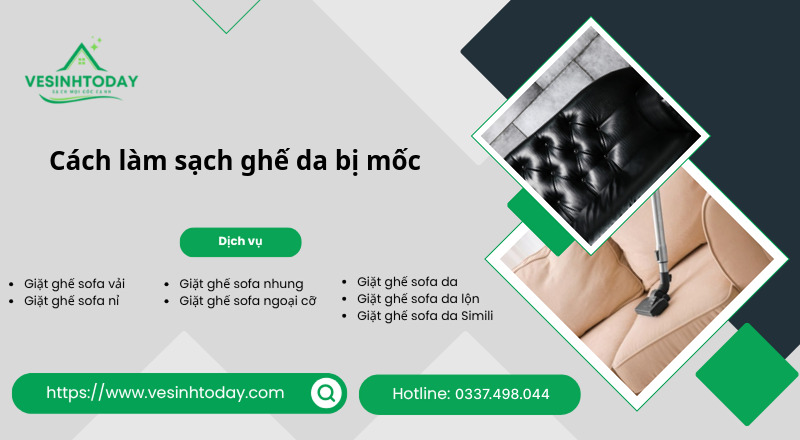 Cách làm sạch ghế da bị mốc