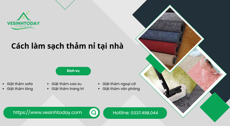 Cách làm sạch thảm nỉ tại nhà