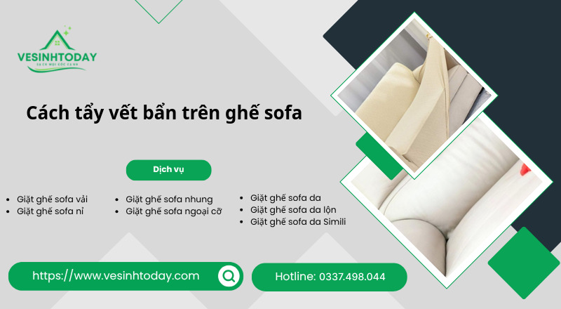 Cách tẩy vết bẩn trên ghế sofa
