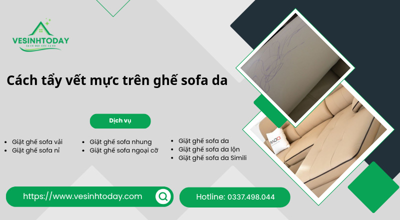 Cách tẩy vết mực trên ghế sofa da