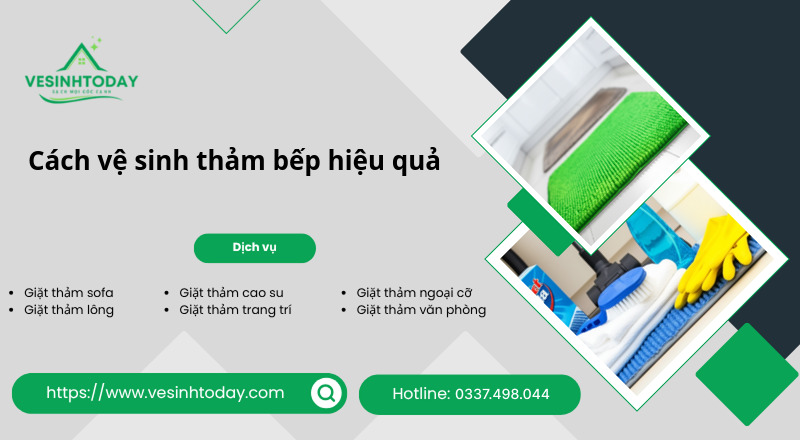 Cách vệ sinh thảm bếp hiệu quả