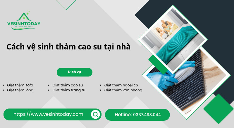 Cách vệ sinh thảm cao su tại nhà