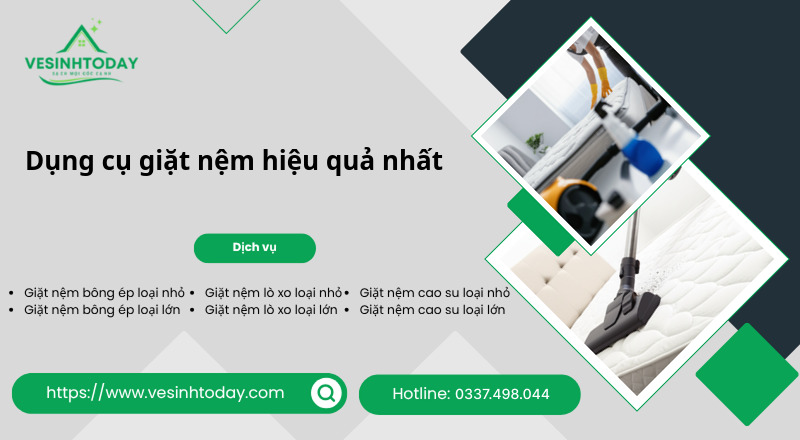 Dụng cụ giặt nệm hiệu quả nhất