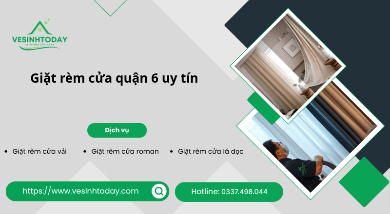 Giặt rèm cửa quận 6 uy tín